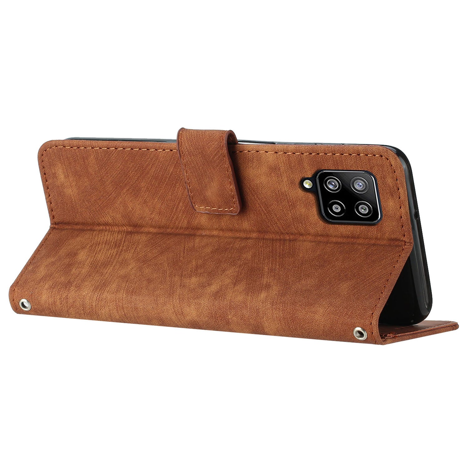 For Samsung Galaxy A42 5G / M42 5G Imprinted Lines Stand Phone Cover Wallet Case PU Leather Flip Shell For Samsung Galaxy A42 5G / M42 5G Imprinted Lines Stand Phone Cover Wallet Case PU Leather Flip Shell